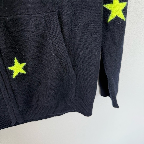 Chinti & Parker Star-Print Knitted Hoodie Jacket Black/Yellow Casual Women’s S - Picture 7 of 13